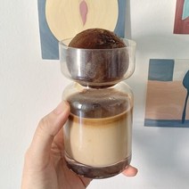 사케 화요 고량주 여름 커피 유리 컵 모래 시계 컵 창조적 인 얼음 조각 라떼 유리 샷, 1pcs 모래 시계 컵, 350ml