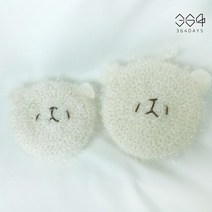 364days [무료배송/빅사이즈 11cm] 화이트모카 핸드메이드 수세미 귀여운 곰수세미 강아지수세미 아기수세미 곰돌이 주방수세미 손뜨개 집들이선물 답례품, 02.빅사이즈 연유라떼(개별포장) 1개, 고리o