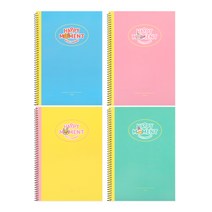 [문구조아] 카카오프렌즈 해피모먼트 A5 스프링 노트 무지, 4개