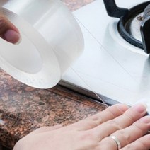 틈새오염차단실리콘테이프 나노겔1x3m 방수테이프 실리콘테이프 욕실 투명 아크릴접착 안남는, 폭2cm길이5m