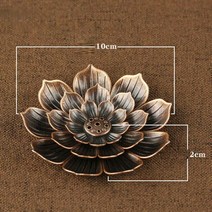 플랫버너 2 In1 크리 에이 티브 향 스틱 홀더 합금 로터스 라인 버너 금속 공예 샌들 우드 코일베이스 레드 브론즈 홈 인테리어, [02] B