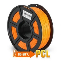 [해외] SUNLU 필라멘트 FDM 프린터 용 3d PCL 1.75mm 1kg 저온 플라스틱 PCL 3D 인쇄 재료, orange PCL