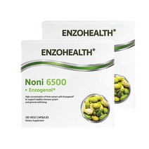 뉴질랜드 엔조헬스 노니 6500 엔조제놀 120베지캡슐 2개