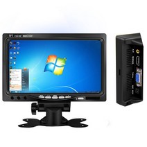 차량용 모니터 안드로이드 TV 후방 카메라 1024x600 해상도 7 인치 소형 LCD 자동차 모니터 AV / VGA HDMI, 한개옵션0
