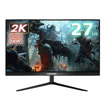 Yinleader 디스플레이 게이밍 모니터 27 인치 2K 165hz HDMI DP USB WQHD 1440p VGASVGAXGASXGAWSXGA+FHDQHD 대응 5MS HDR 대응 베젤리스 가시 각도 176°170° FPS 방향 display monitor 90%