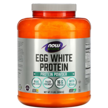 NOW 계란 흰자 egg white 프로틴 단백질 파우더 무맛 2268g BCAA 함유, 1개