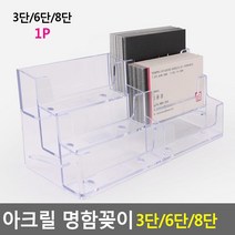 투명 아크릴 다단 쿠폰용 팸플릿용 광고용 명함꽂이 종이꽂이 쇼클립, 8단