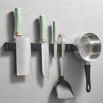 마그네틱바 무타공 벽부착 자석 칼꽂이 칼걸이 씽크대 초강력 자석 블럭 50cm 정리 MG-B50, 2.마그네틱바 (50cm) 스페이스블랙