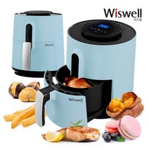 위즈웰 디지털 감성 에어프라이어 3L 튀김기 미니오븐 스카이블루 WH8230, WH8230(스카이블루) 단품