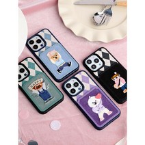 디자인스킨 [디자인스킨]아이폰 코듀로이 자수 카드 포켓 파티 케이스, 선택완료, 그린-비코/12미니