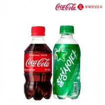 코카콜라&칠성사이다 300ml X 각3개(총6개) 탄산음료 청량음료 미니펫 미니탄산 편의점 음료수, 상세페이지 참조