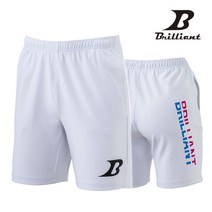 브릴리언트 남성용 여성용 배드민턴 4부 반바지 BMP-132 BWP-232(화이트)