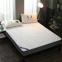 흙침대토퍼 앗뜨거 발열매트 면 테리 100 방수 매트리스 패드 커버 안티 진드기, 하얀, 200x200cm, White+200x200cm