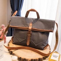 SQ [점장 추천] 캔버스백 여성용 싱글 숄더 두꺼운 일본풍 하라주쿠 아트 대용량 메신저 여행가방