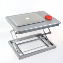 실버 맥북거치대만들기 접히는 휴대용 높낮이조절받침대 책상 아이맥선반 작업대 3896, one size