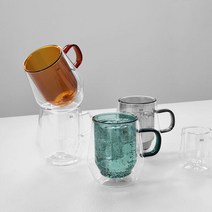 쥬드 내열 더블월 이중 유리컵 홈카페 머그컵(3color중 택1), 색상:2. 시티그레이 1P, 단품