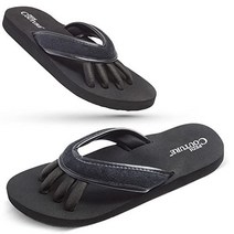 Pedi Couture Pedicure Sandals for Women - Toe Separator Slippers, 크기가 큰_검은색