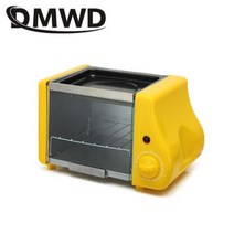 서진이네 전기오븐 110V/220V 미니 전기 오븐 트 그릴 토스터 케이크 빵 메이커 스테이크 튀긴 계란 오믈렛 프라이팬 타이머 아침 식사 기계, 01 yellow_03 UK