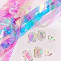얼음 유리 네일 필름 (11종) / 오로라 홀로그램, 유리네일필름 # 10