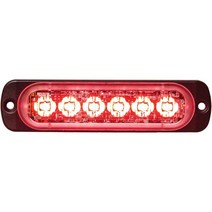 구매자 제품 8891903 얇은 4.5인치 수평 LED 스트로브 조명 빨간색, Red