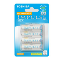 도시바 임펄스 AA 충전지 Ni-MH 2000mAh, 4개입, 2개
