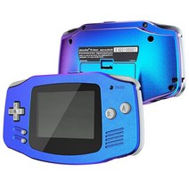 IPS 지원 업그레이드 eXtremeRate 스칼렛 레드 소프트 터치 교체 쉘 풀 하우징 커버 버튼 게임보이 어드밴스 GBA용 - 및 표준 LCD와 호환 콘솔 스크린 미포함, New Chameleon Purple Blue