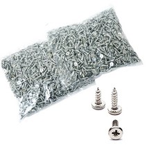 목공 목재용 4mm 평두머리 피스 나사 봉지단위, 평4x18(mm) 2000ea(은백색)