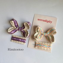 레이스 꽃자수 리본핀 똑딱핀 유아헤어핀 유아집게핀 아기헤어핀 아기집게핀