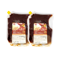 [트윈스몰] 촉촉하게 부어서 드세요 돈까스 소스 대용량 2kg 파우치팩 업소용, 2개