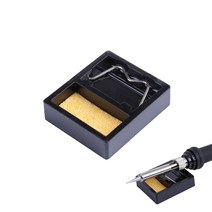 미니 Micarta 납땜 인두 스탠드 홀더 깨끗한 스폰지와 용접 납땜 스탠드, [02] 2pcs