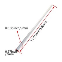 알루미늄각파이프 각파이프규격 4Pcs 6063 OD 8mm 9mm 알루미늄 라운드 튜브 원활한 스트레이트 길이 11.81, 08 OD9mm x ID7mm_01 300mm