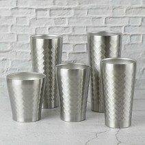 스텐 다이아 벌집 이중컵 (5사이즈) 아이스컵 진공컵, 430ml, 다이아벌집이중컵