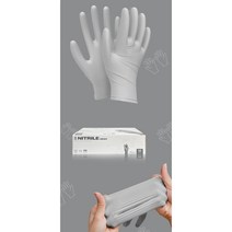 유명테크 니트릴장갑 그레이 [ 200매 대 중 소 ] [ 택 1 ], 중형200매, 중(M)