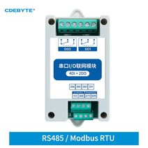 Modbus RTU 제어 I/O 네트워크 모듈 직렬 포트 RS485 인터페이스 4DI + 2DO CDEBYTE MA01-AXCX4020 레일 설, 한개옵션0