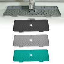 주방 304 스테인 레스 리스 스틸 두꺼운 단일 싱크볼 사각 싱크대 사각볼 대형 고정 수전 세제통 배수구 타입 사무실 캠핑카 원룸 탕비실 보조주방 실리콘 수도꼭지 흡수 매트, 초록