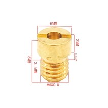 5pcs 메인 제트 기화기 인젝터 노즐 100 105 108 110 115 120 125 130 135 140 자동 교체 부품 Keihin OKO PWK, [07] 125