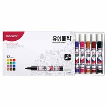 모나미 유성매직 세트, 12색, 16개