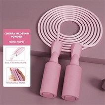 헬스용품 무선 점프 로프 가중 홈 파이트 볼 용 헤비 듀티 피트니스 운동 장비, Pink long rope+Pink long rope