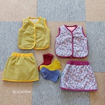예쁜여자 아기옷 양면패딩 상하세트