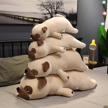 모찌 퍼그 불독 인형 강아지인형 바디필로우 대형 애착 쿠션 여자친구 날 선물 4847747550, 60cm, 퍼그 베개 - 거짓말 스타일