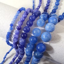 [5201-24]원석라운드 4/6/8/10/12mm 신백옥 사파이어믹스 반줄