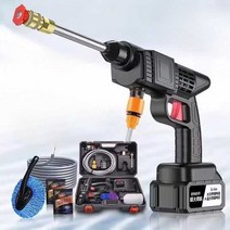 독일 수입 충전 고압 무선 세차기 스팀세차 세트, 99999 고급 고마력+배터리 2개+상자