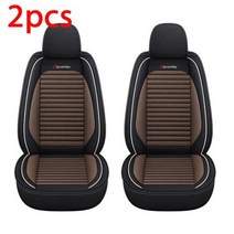유니버설 리넨 자동차 시트 커버 아마 보호대 차량 쿠션 세단 SUV 픽업 트럭 용품, Coffee Front 2pcs, Coffee Front 2pcs