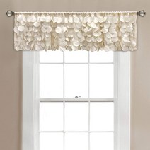 Lush Decor Décor 라이트 그레이 지지 밸런스 텍스처 창문 주방 커튼 (싱글) 너비 177.8cm x 길이 35.6cm(70 14인치), Light Gray