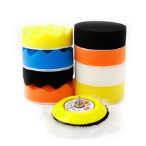 자동차 차량용 광택기 연마기 뜨거운 10pcs 3quot m6 나사 연마 버퍼 패드 키트 에어 샌더, 보여진 바와 같이