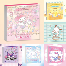 산리오 스티커북 6종 유아 스티커책 24장 마이멜로디 폼폼푸린 시나모롤 쿠로미 헬로키티 포차코 스티커 모음집 어린이 조카 방학 선물, 01_마이멜로디, 2권