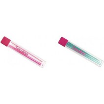 Sewline saw 라인 샤프 펜슬 전용체 심 6개입 0.9mm 핑크 SEW50010 & 녹색 SEW50007[세트 구매], One Color, 전용체 심 핑크+녹색