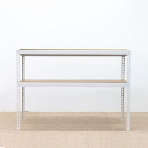 중량 작업대 스피드랙, 화이트 1500x800x750_2단