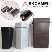 SKCAMEL 슬림 휴지통 카페 병원 매장 업소용 50L 70L 90L, M형 뚜껑 포함, 검정색