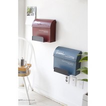 빈티지 우체통 지로용지 정리함 수납함 수납정리함, 블루